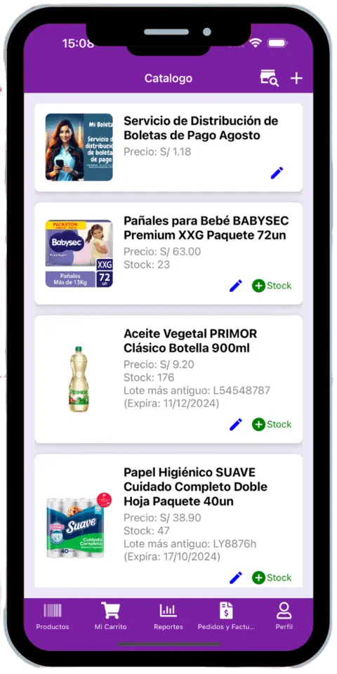 Mi Facturador App - Pantalla de facturación electrónica