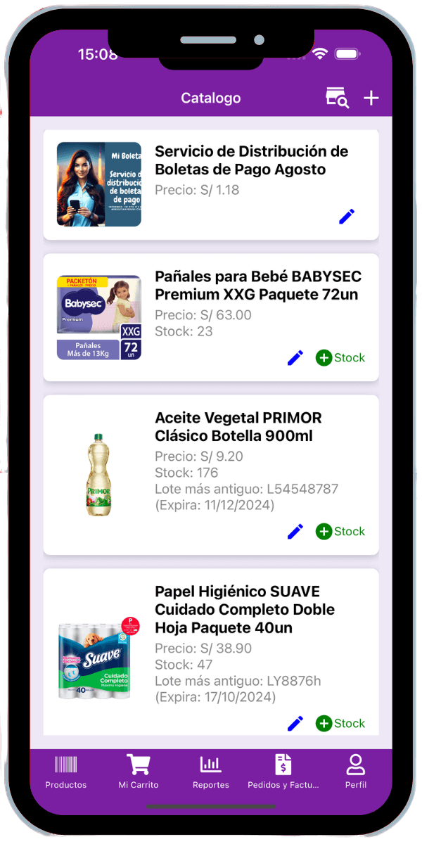 Mi Facturador App - Pantalla de facturación electrónica